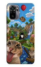 Minecraft Cat Chaos Redmi Note 10/10S Hard Case Back Cover by Casekaro