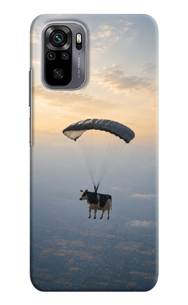 Skydiving Cow Redmi Note 10/10S Hard Case Back Cover by Casekaro