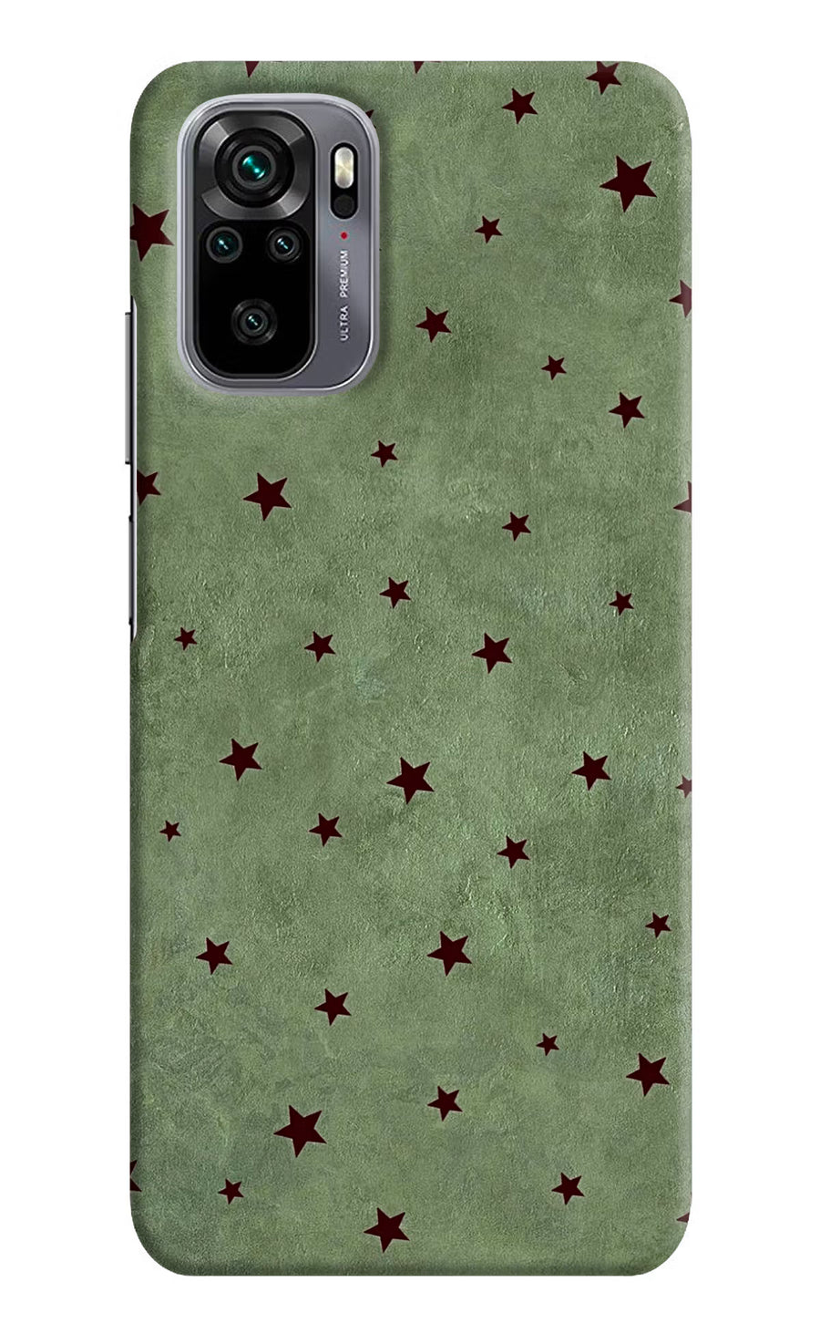 Green Stars Redmi Note 10/10S Back Cover, Hard case