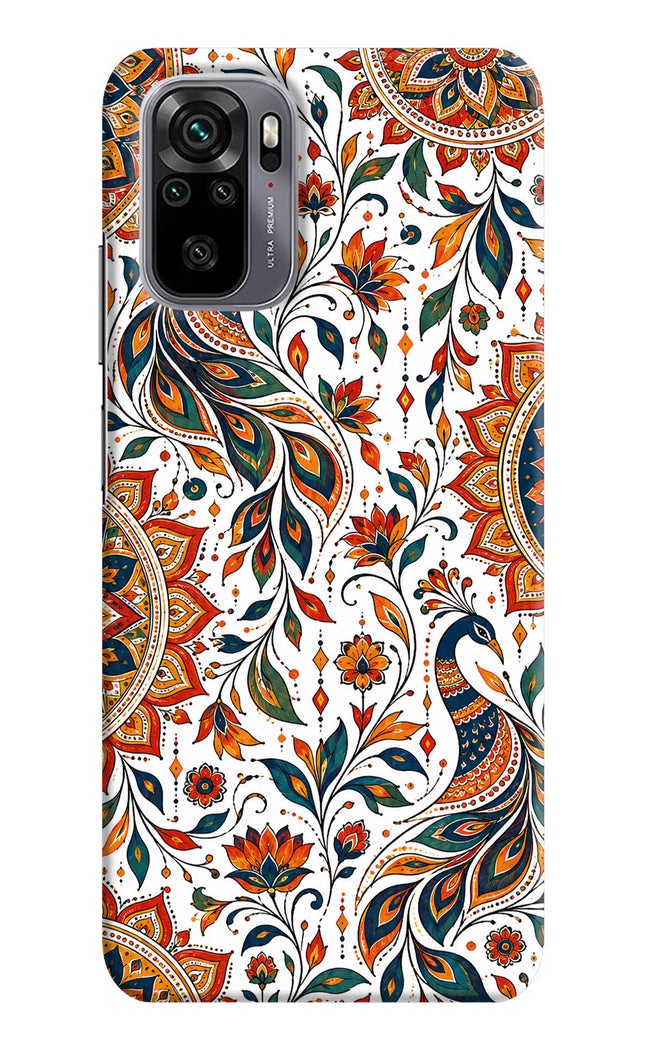 White Mayura Redmi Note 10/10S Hard Case Back Cover by Casekaro