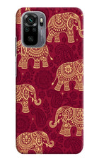 Maroon Elephant Redmi Note 10/10S Hard Case Back Cover by Casekaro