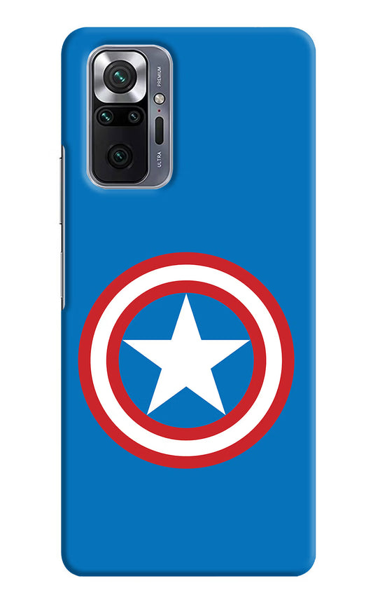 Captain America Logo Redmi Note 10 Pro Hard Case Back Cover by Casekaro