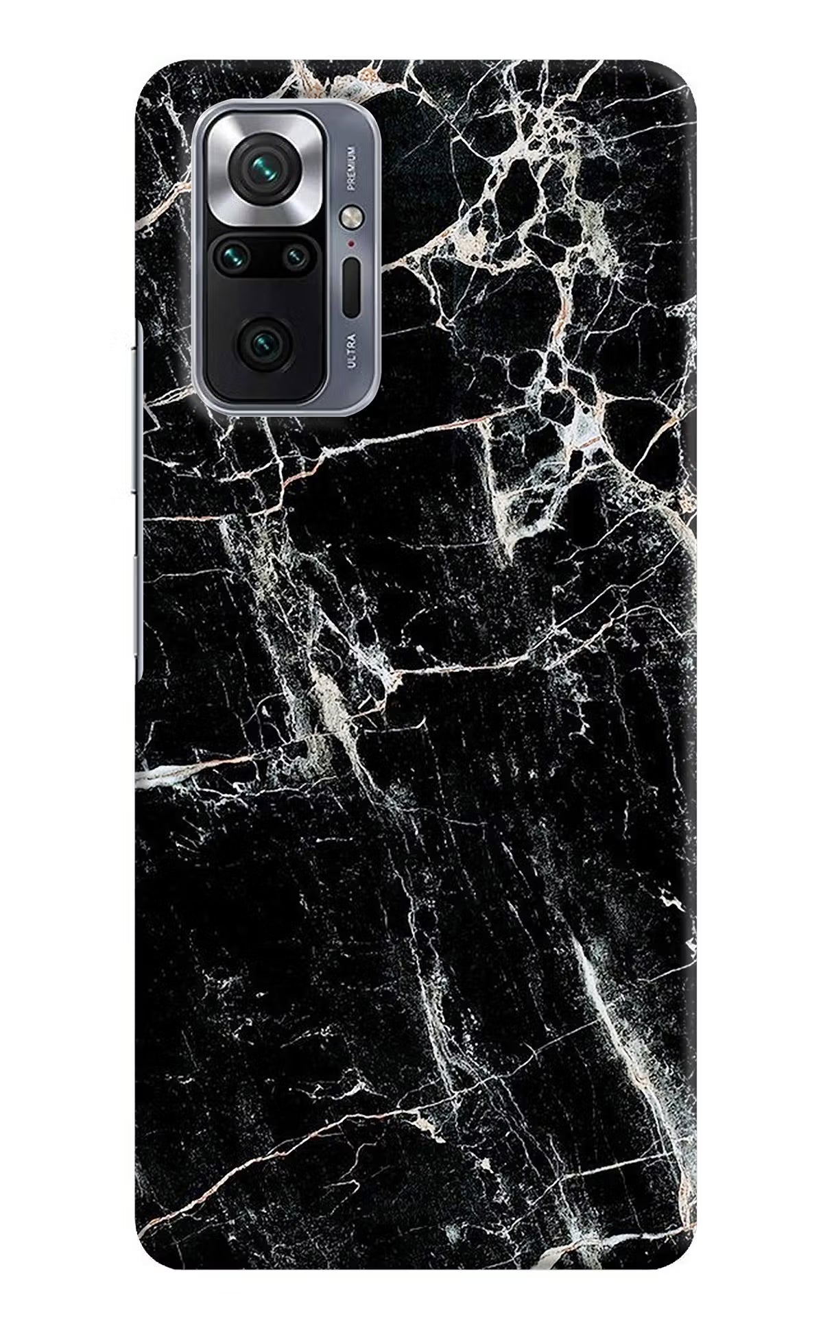 Black Marble Texture Redmi Note 10 Pro Hard Case Back Cover by Casekaro