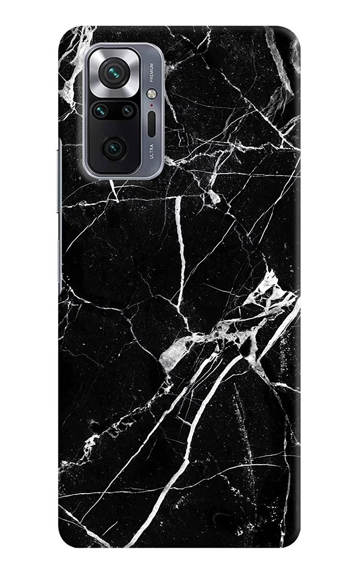 Black Marble Pattern Redmi Note 10 Pro Hard Case Back Cover by Casekaro