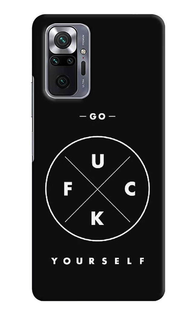 Go Fuck Yourself Redmi Note 10 Pro Hard Case Back Cover by Casekaro