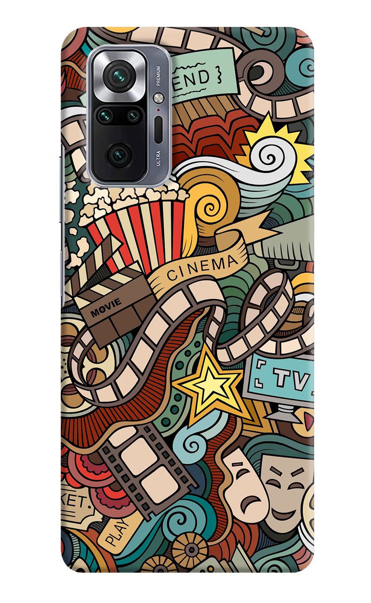 Cinema Abstract Redmi Note 10 Pro Hard Case Back Cover by Casekaro