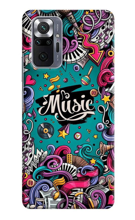 Music Graffiti Redmi Note 10 Pro Hard Case Back Cover by Casekaro
