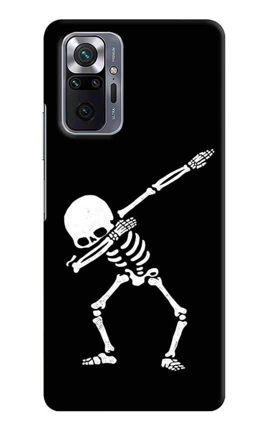 Dabbing Skeleton Art Redmi Note 10 Pro Hard Case Back Cover by Casekaro