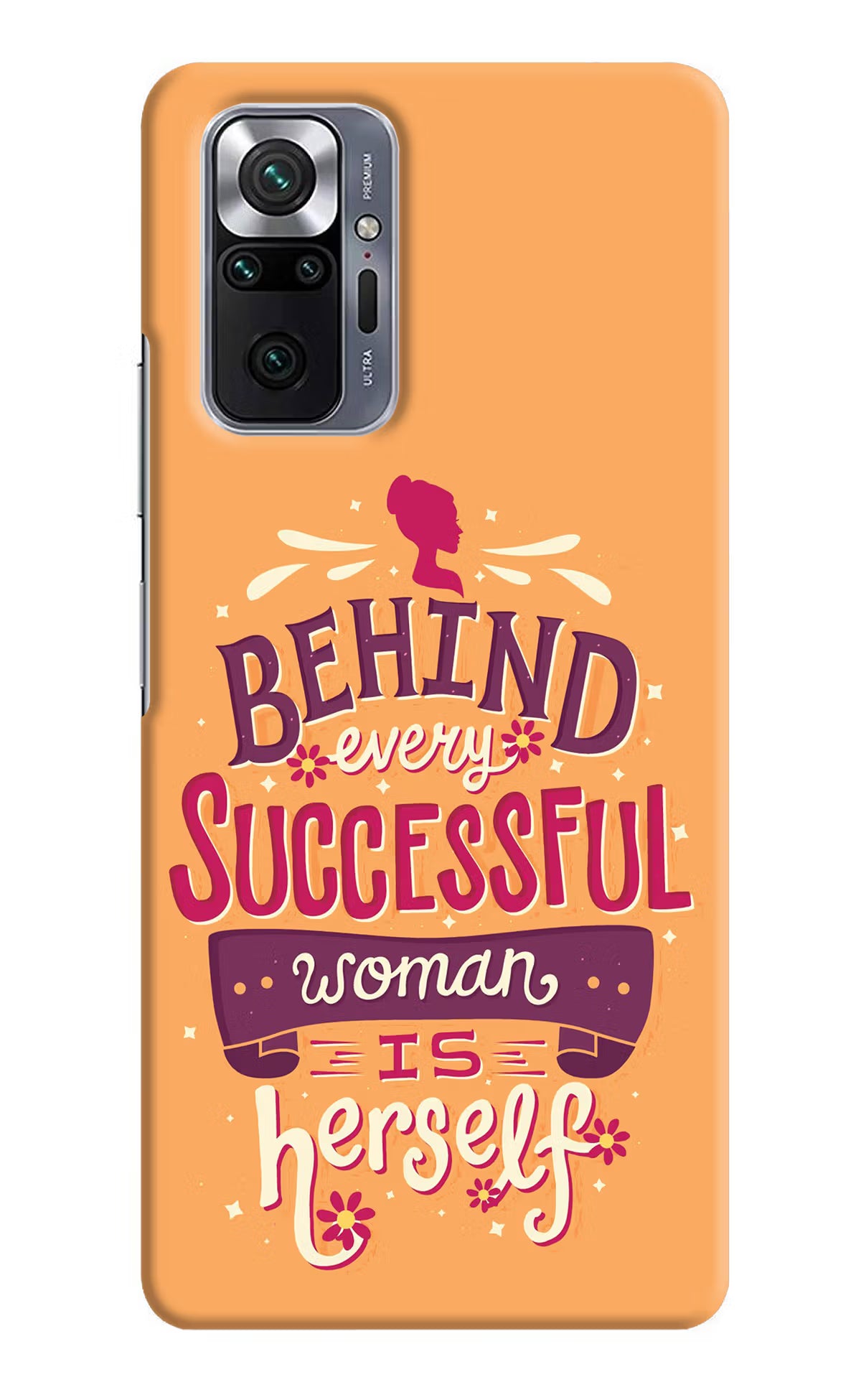 Behind Every Successful Woman There Is Herself Redmi Note 10 Pro Hard Case Back Cover by Casekaro