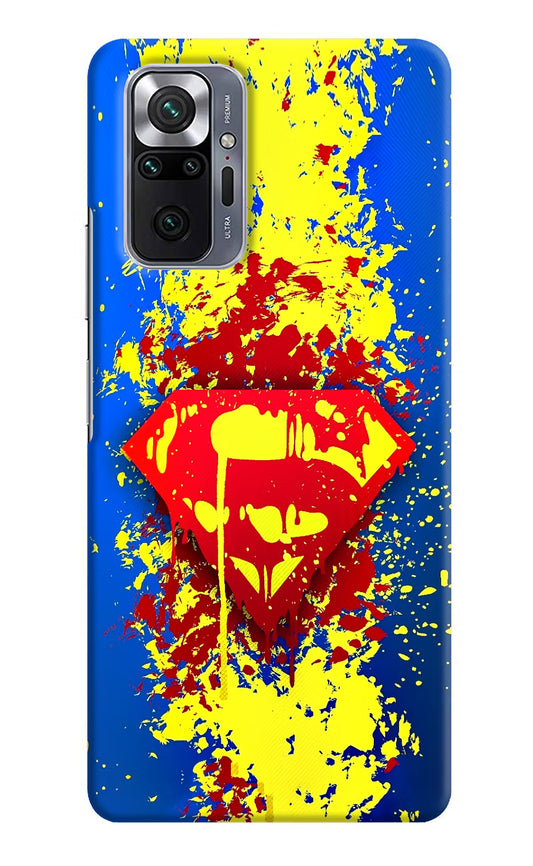 Superman logo Redmi Note 10 Pro Hard Case Back Cover by Casekaro