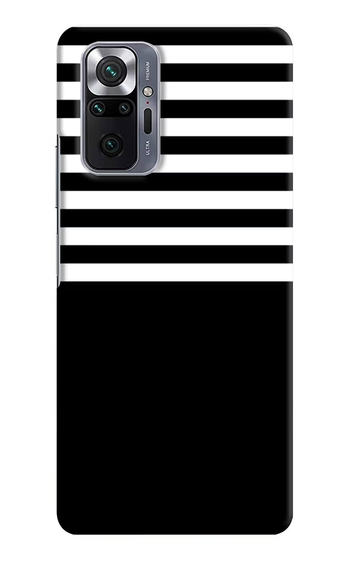 Black and White Print Redmi Note 10 Pro Hard Case Back Cover by Casekaro