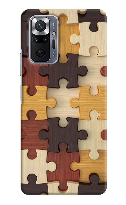 Wooden Puzzle Redmi Note 10 Pro Hard Case Back Cover by Casekaro