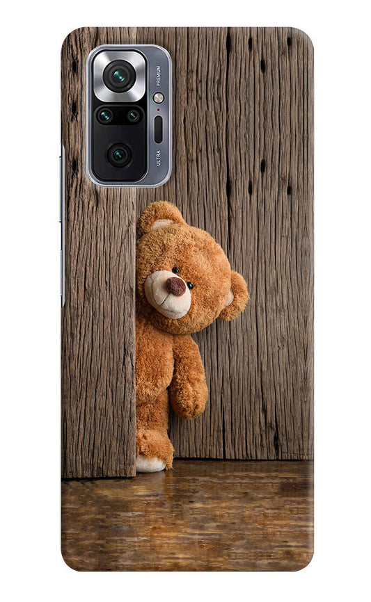 Teddy Wooden Redmi Note 10 Pro Hard Case Back Cover by Casekaro