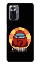 Among Us Shhh! Redmi Note 10 Pro Hard Case Back Cover by Casekaro