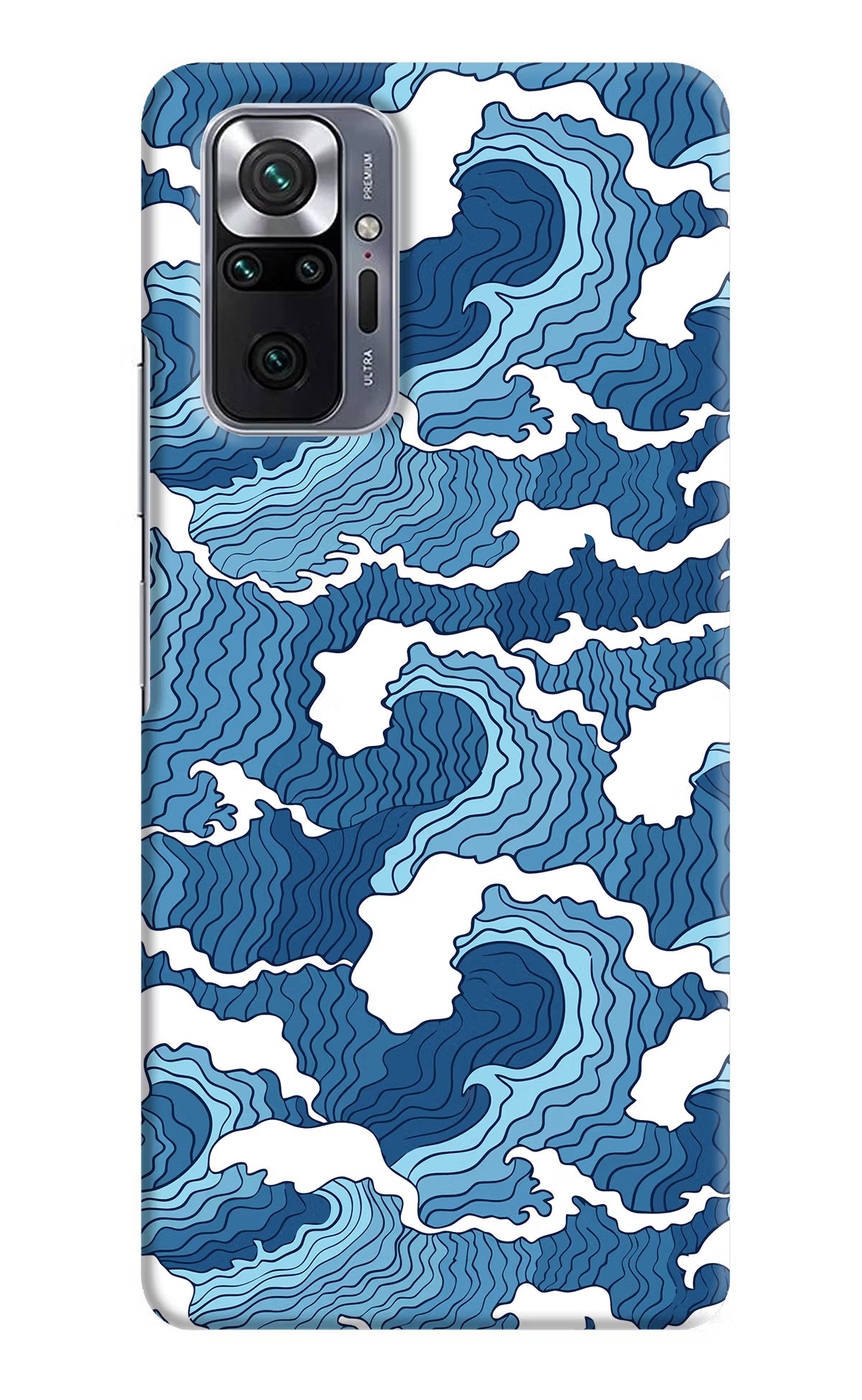 Blue Waves Redmi Note 10 Pro Hard Case Back Cover by Casekaro