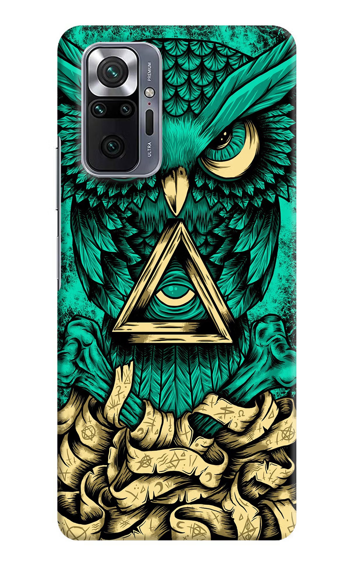 Green Owl Redmi Note 10 Pro Hard Case Back Cover by Casekaro