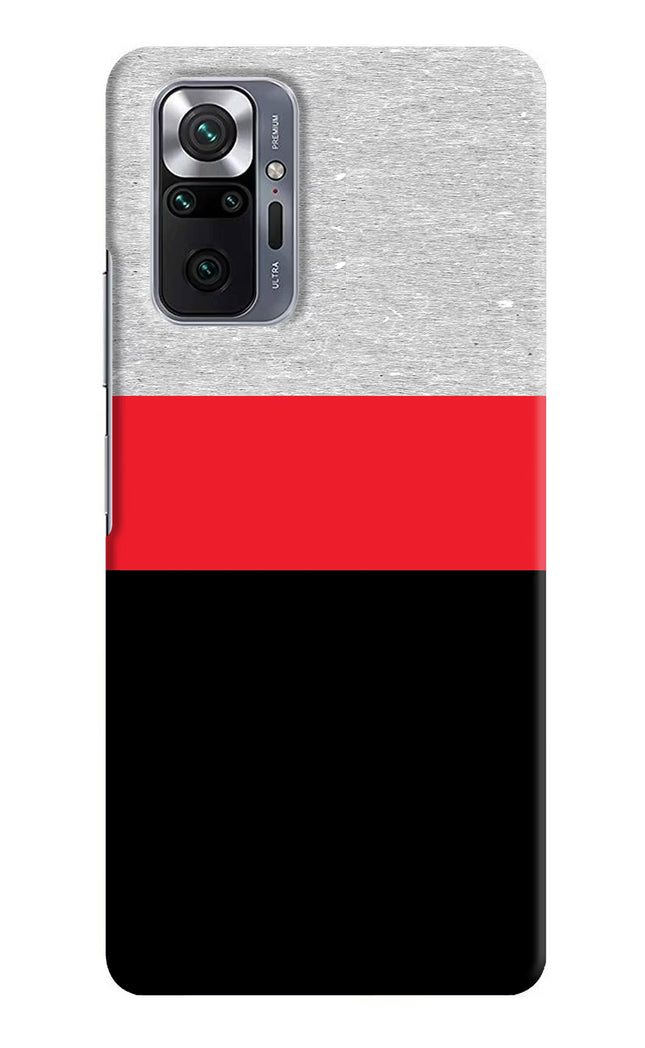 Tri Color Pattern Redmi Note 10 Pro Hard Case Back Cover by Casekaro