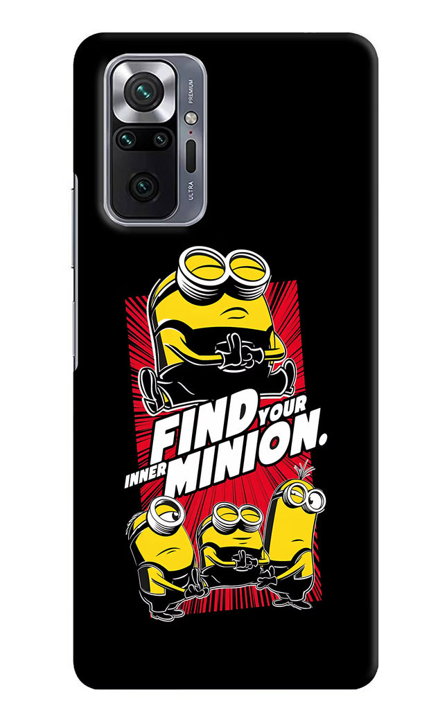 Find your inner Minion Redmi Note 10 Pro Hard Case Back Cover by Casekaro