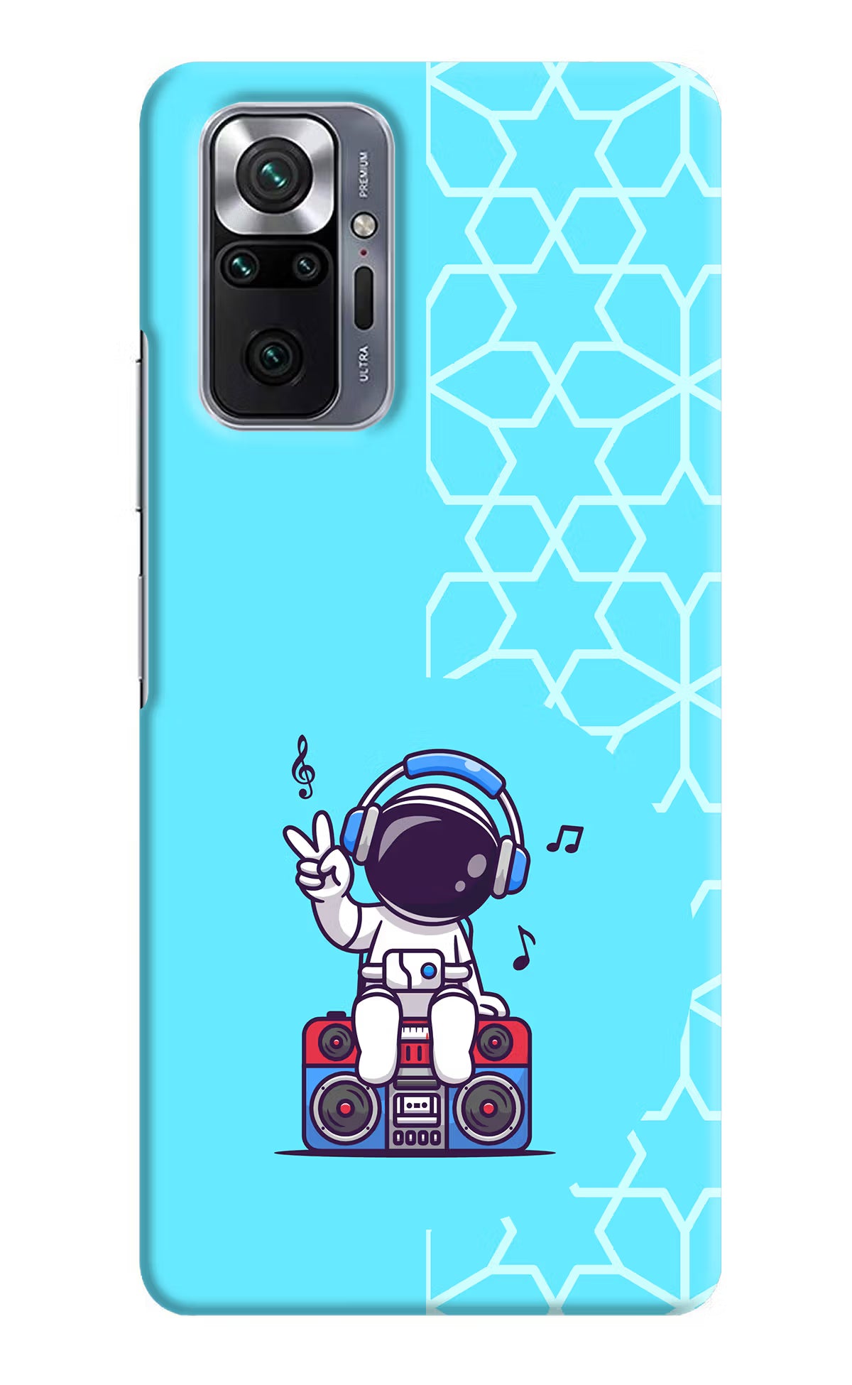 Cute Astronaut Chilling Redmi Note 10 Pro Hard Case Back Cover by Casekaro