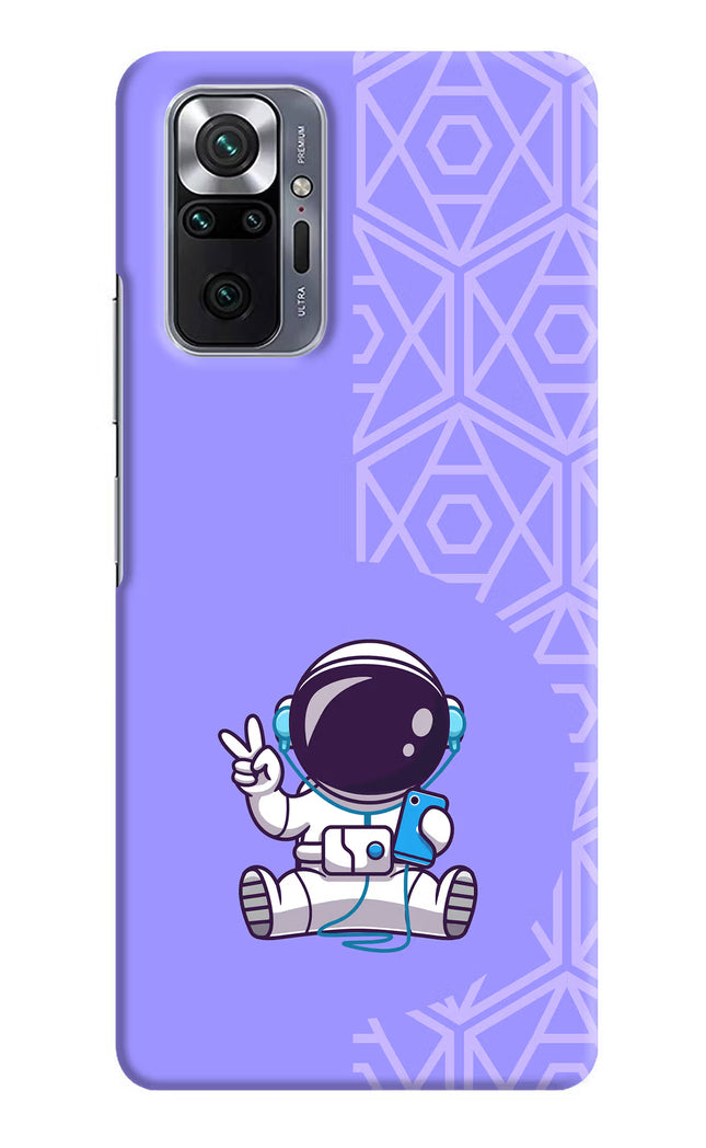 Cute Astronaut Chilling Redmi Note 10 Pro Hard Case Back Cover by Casekaro