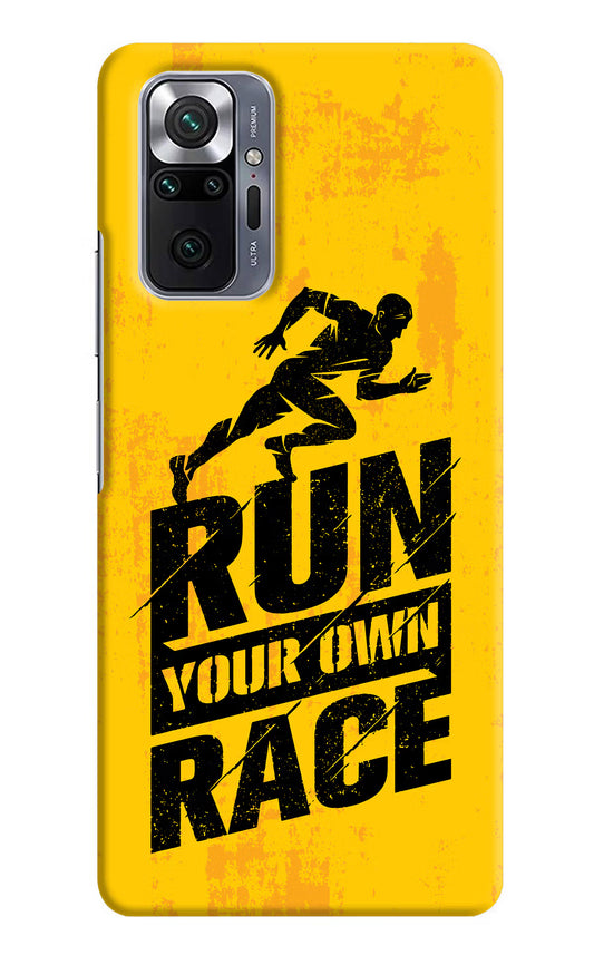 Run Your Own Race Redmi Note 10 Pro Hard Case Back Cover by Casekaro
