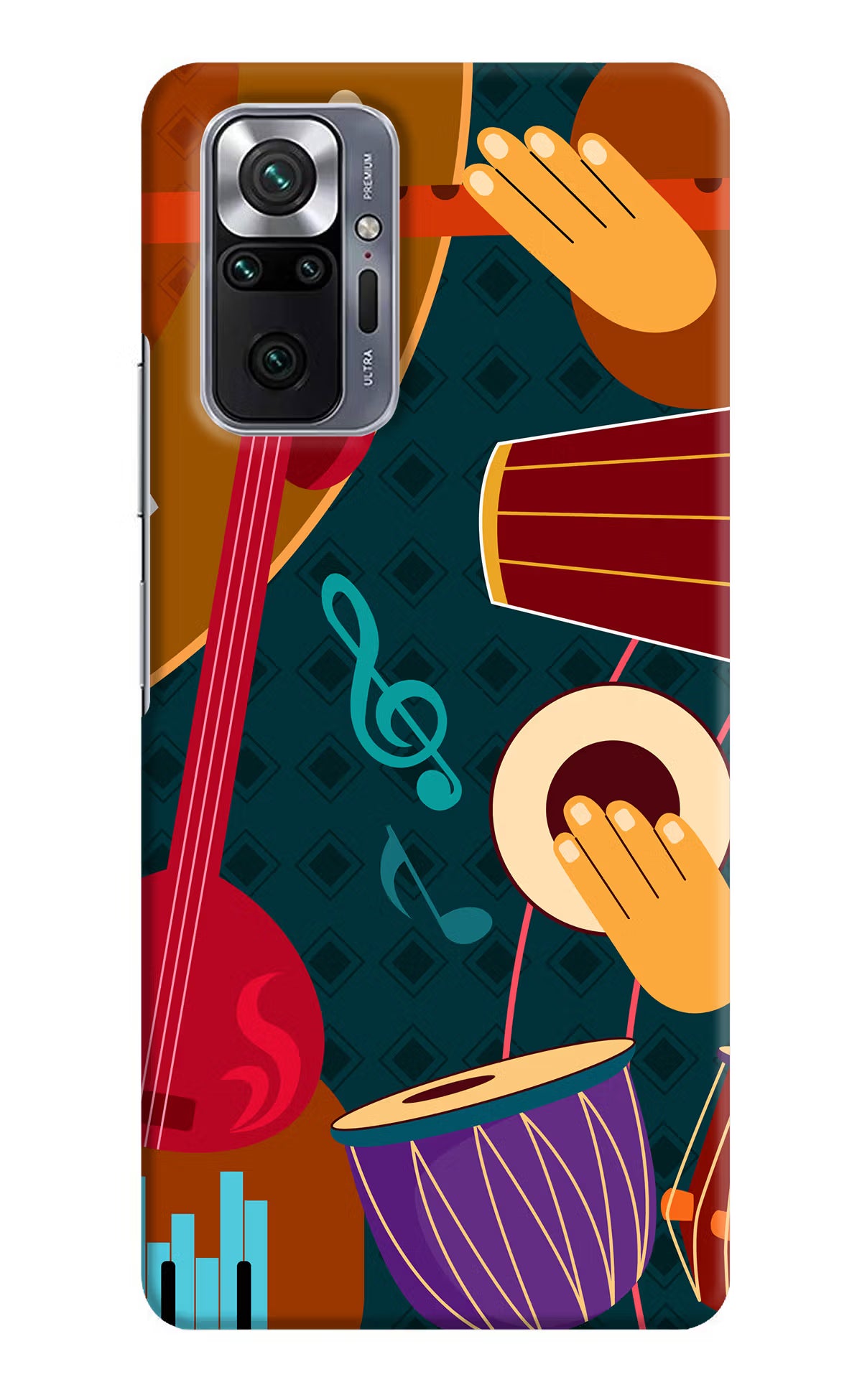 Music Instrument Redmi Note 10 Pro Hard Case Back Cover by Casekaro