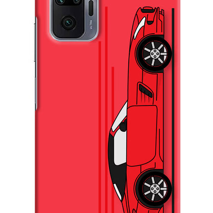 Red Velocity Redmi Note 10 Pro Hard Case Back Cover by Casekaro