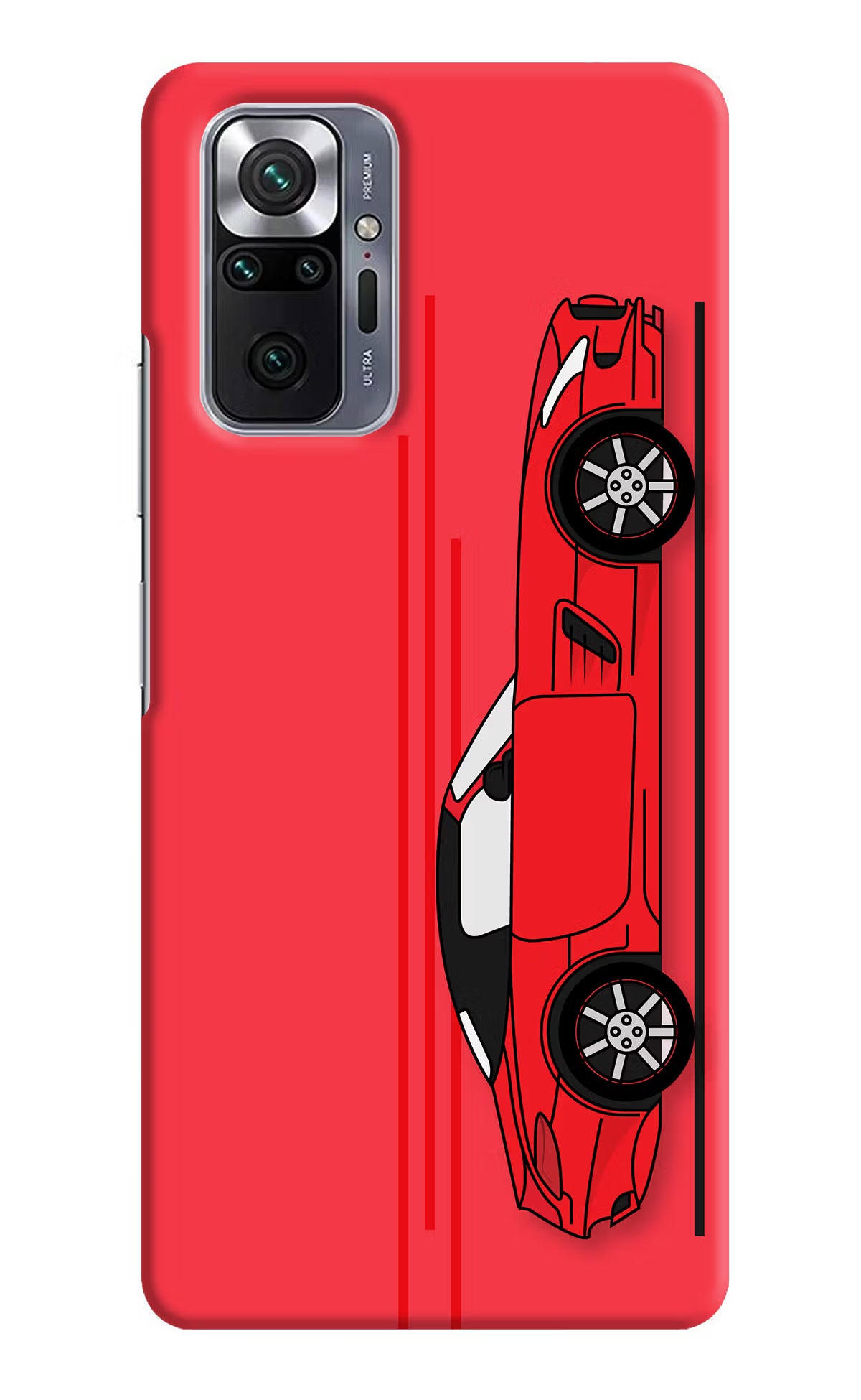 Red Velocity Redmi Note 10 Pro Hard Case Back Cover by Casekaro