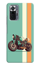 Striped Moto Drift Redmi Note 10 Pro Hard Case Back Cover by Casekaro