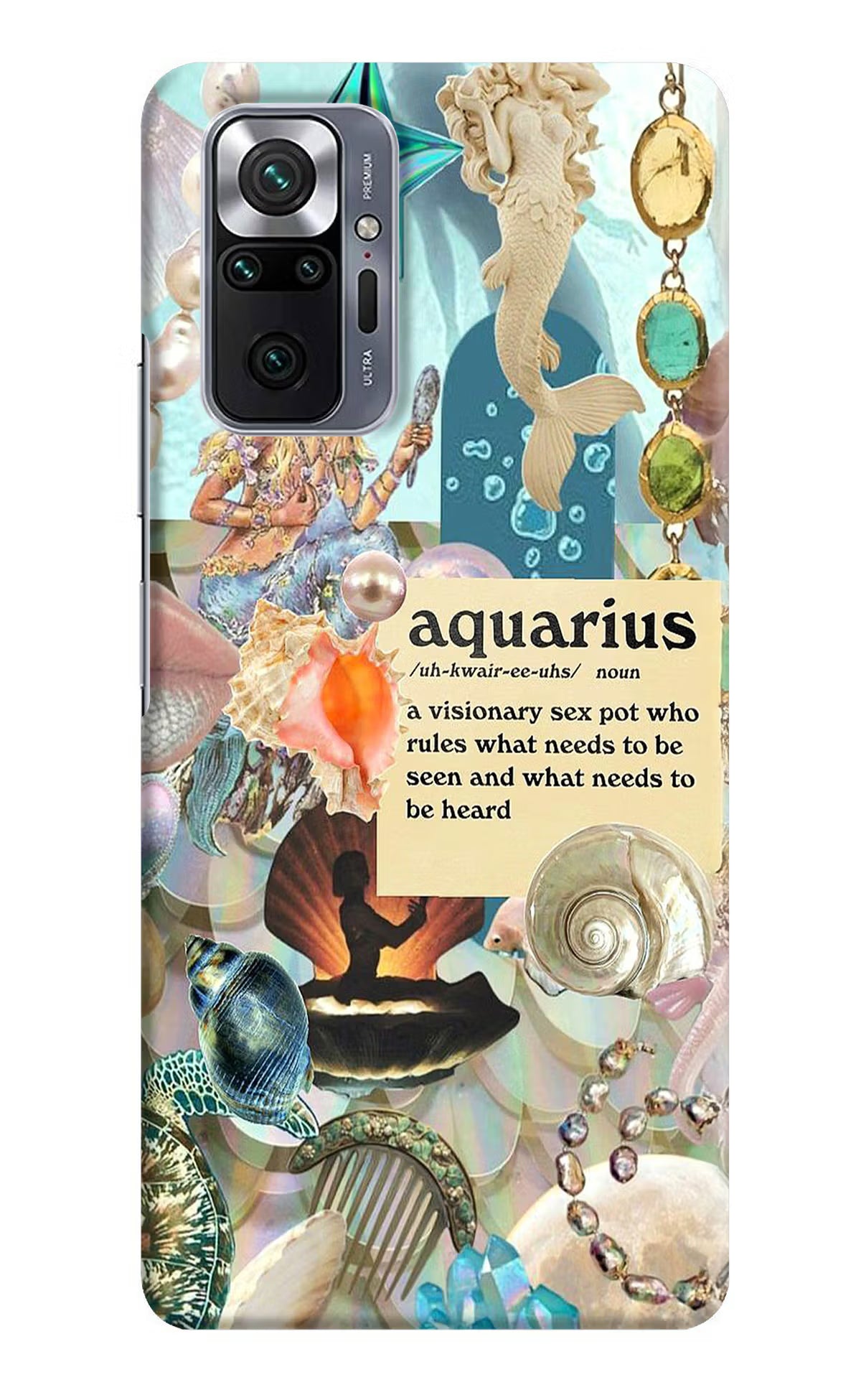 Aquarius Zodiac Redmi Note 10 Pro Hard Case Back Cover by Casekaro