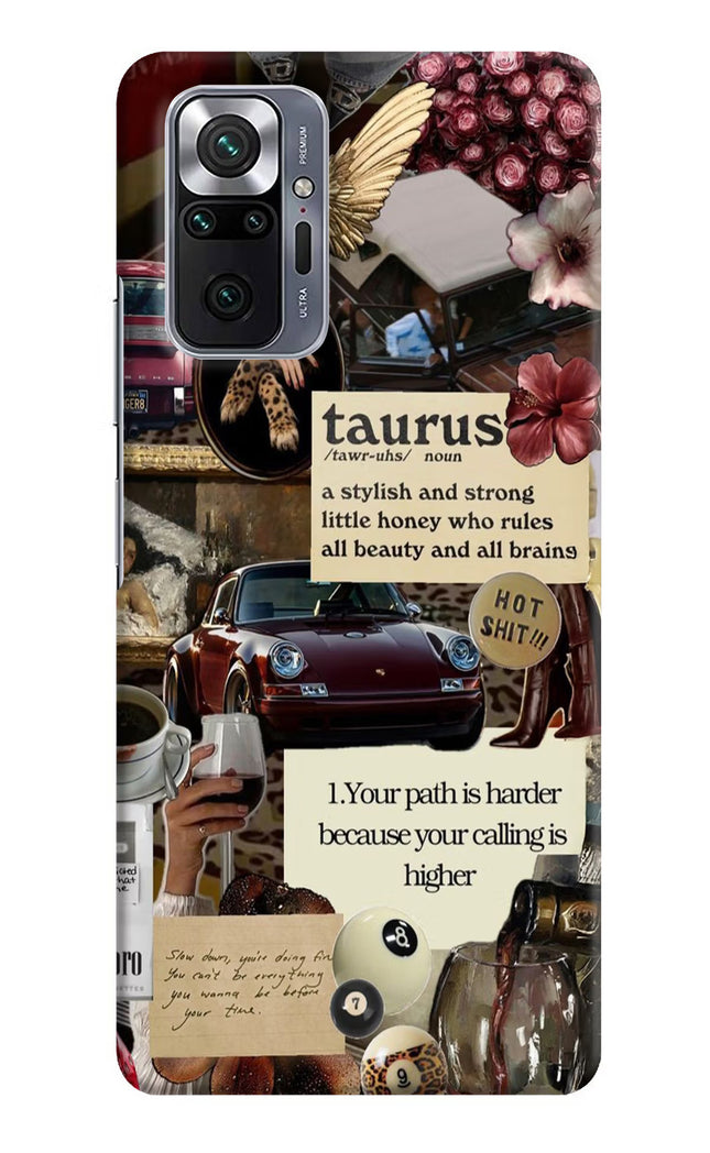 Taurus Zodiac Redmi Note 10 Pro Hard Case Back Cover by Casekaro