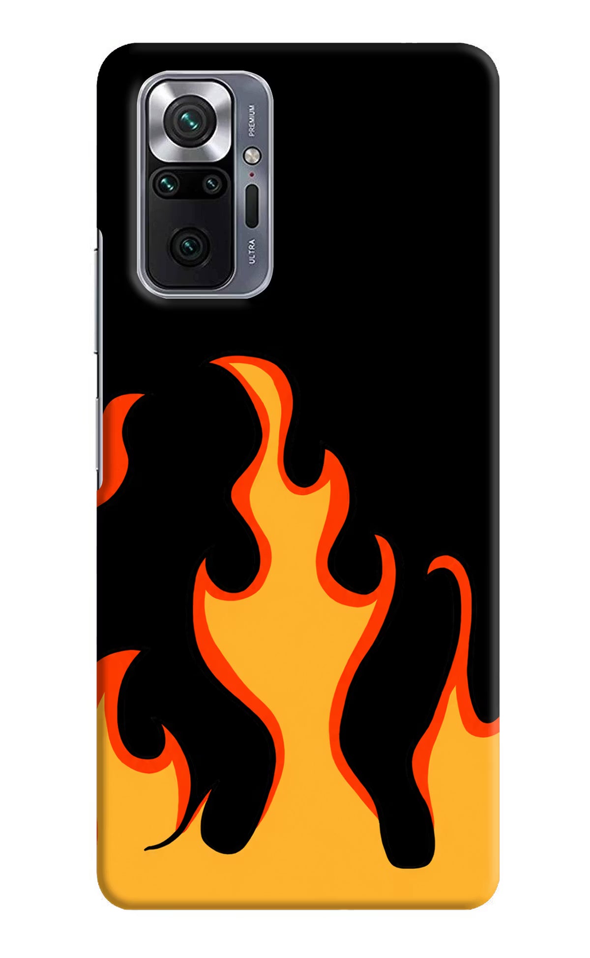 Fired Up – Black Redmi Note 10 Pro Hard Case Back Cover by Casekaro