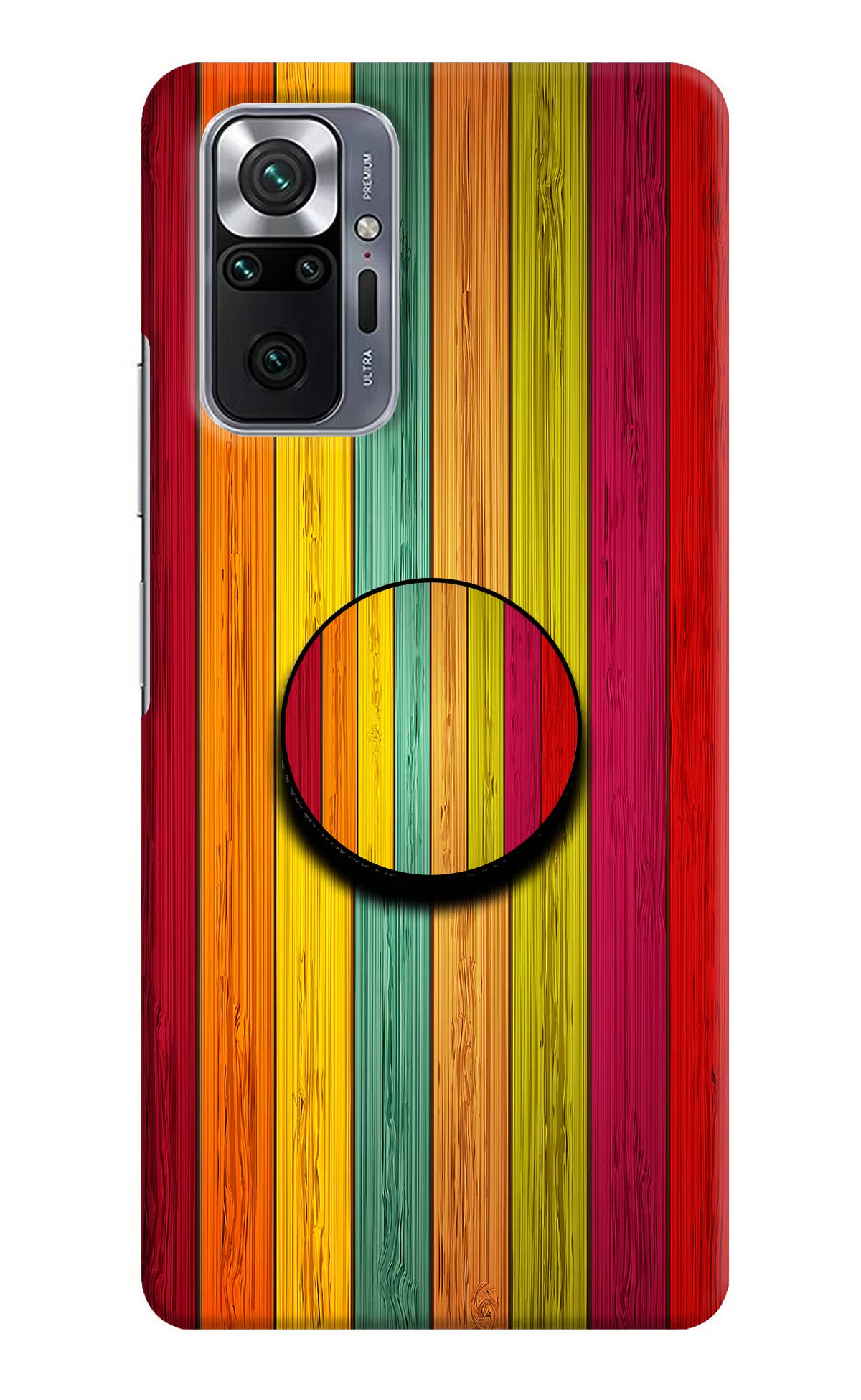 Multicolor Wooden Redmi Note 10 Pro Pop Case by Casekaro