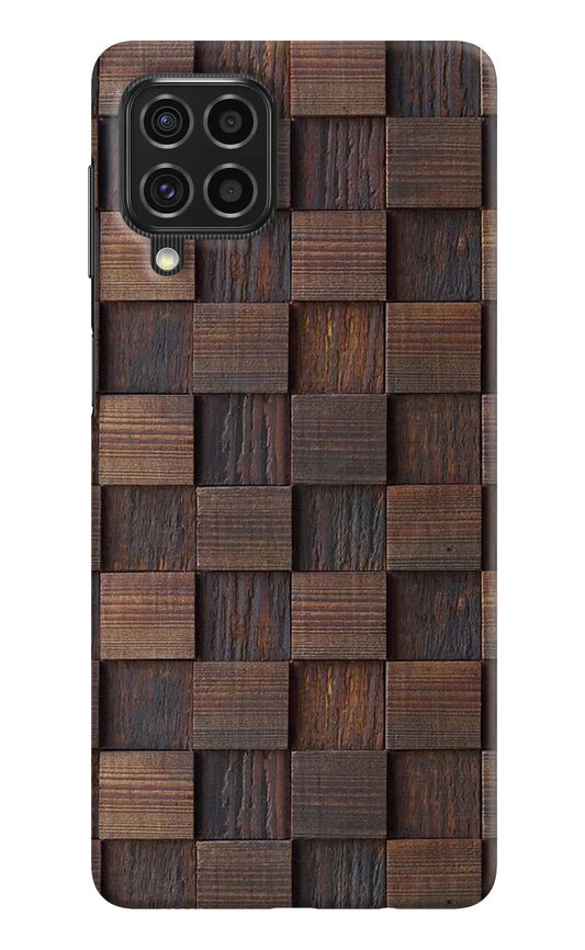 Wooden Cube Design Samsung F62 Hard Case Back Cover by Casekaro