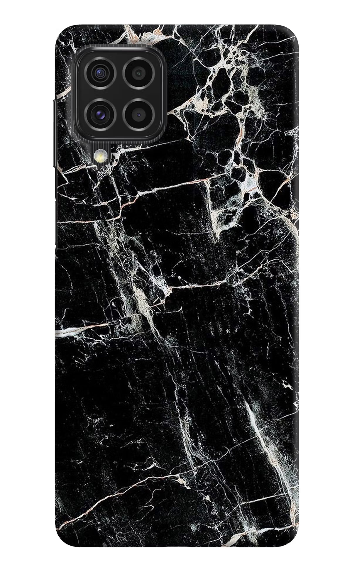 Black Marble Texture Samsung F62 Hard Case Back Cover by Casekaro