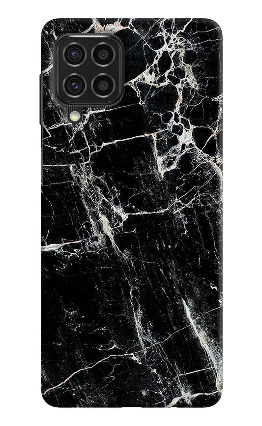 Black Marble Texture Samsung F62 Hard Case Back Cover by Casekaro