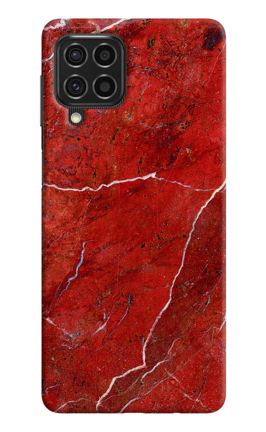 Red Marble Design Samsung F62 Hard Case Back Cover by Casekaro