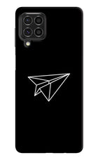 Paper Plane White Samsung F62 Hard Case Back Cover by Casekaro
