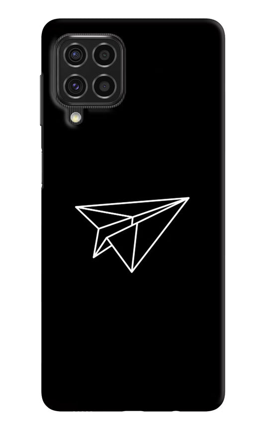 Paper Plane White Samsung F62 Hard Case Back Cover by Casekaro