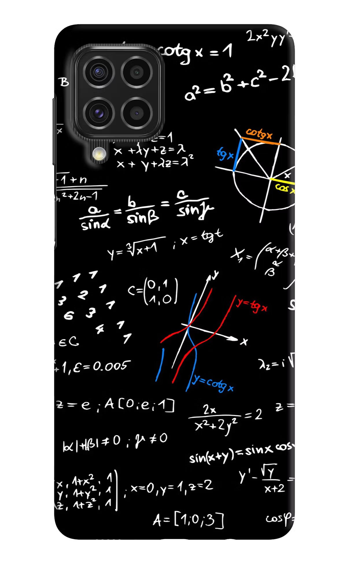 Mathematics Formula Samsung F62 Hard Case Back Cover by Casekaro