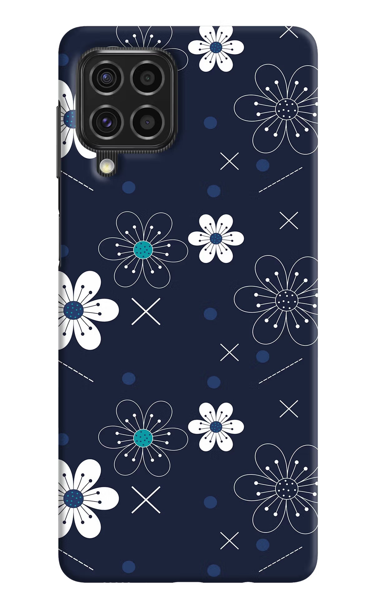 Flowers Samsung F62 Hard Case Back Cover by Casekaro
