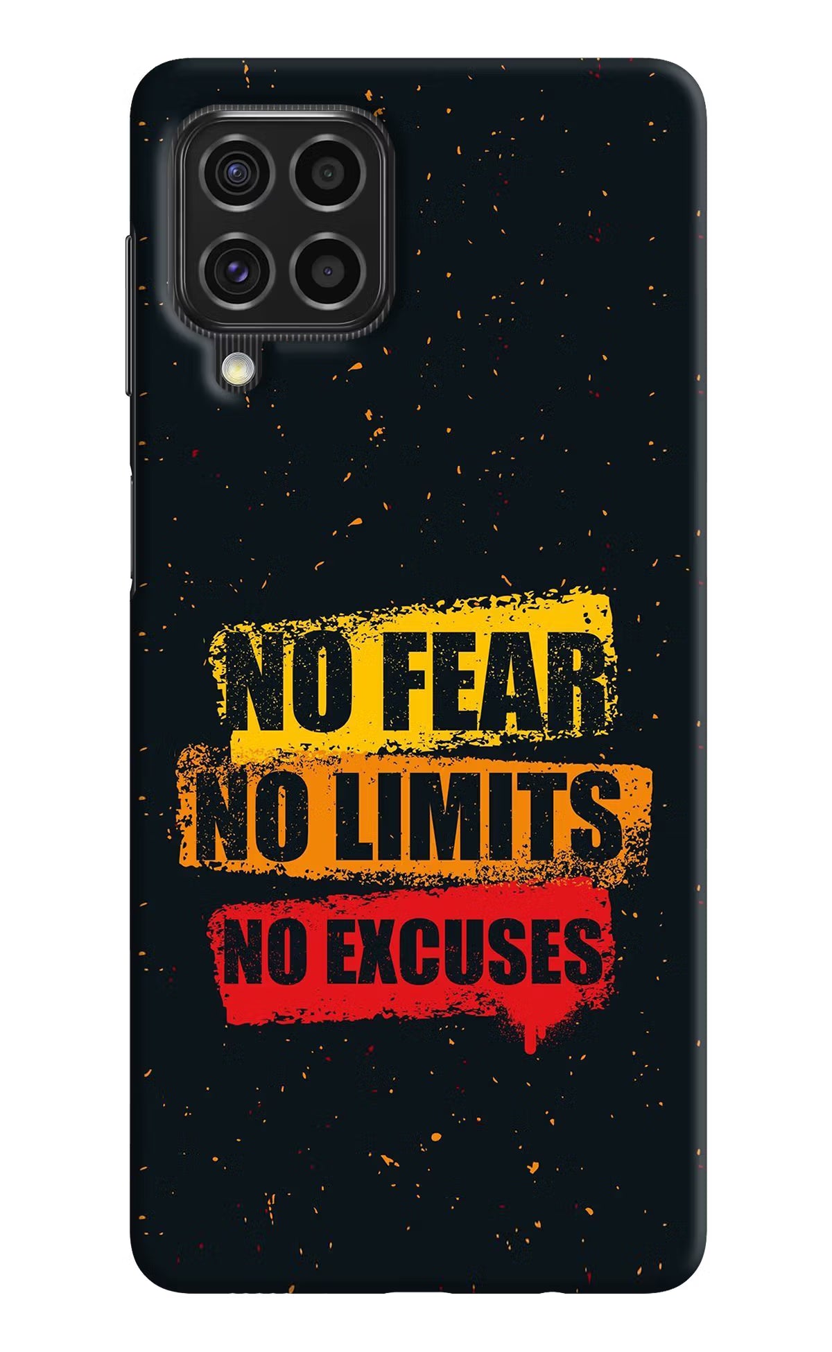 No Fear No Limits No Excuse Samsung F62 Hard Case Back Cover by Casekaro