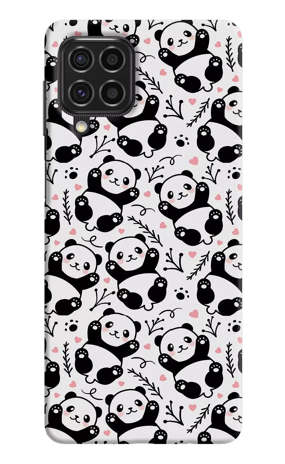 Cute Panda Samsung F62 Hard Case Back Cover by Casekaro