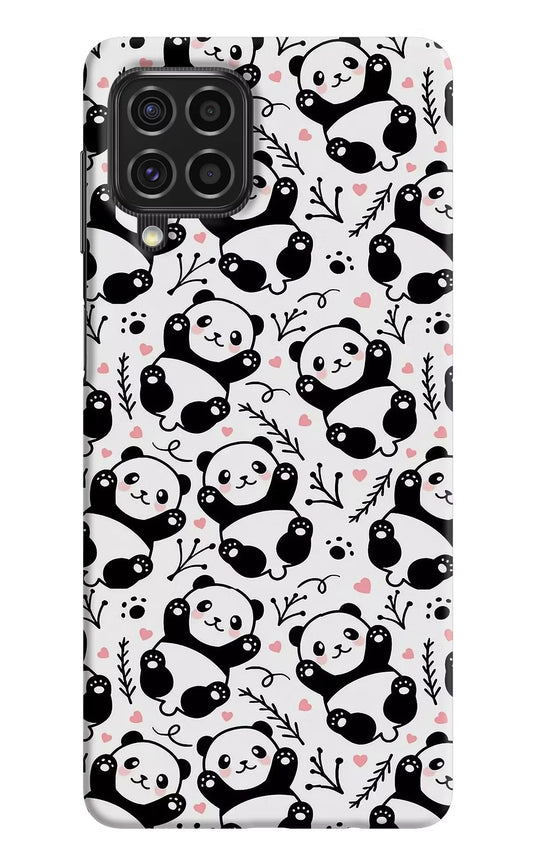 Cute Panda Samsung F62 Hard Case Back Cover by Casekaro