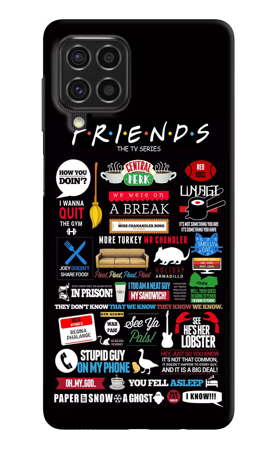 FRIENDS Samsung F62 Back Cover, Hard case