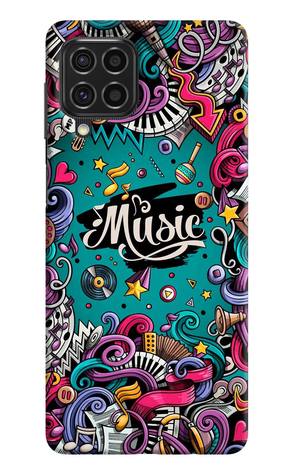 Music Graffiti Samsung F62 Hard Case Back Cover by Casekaro