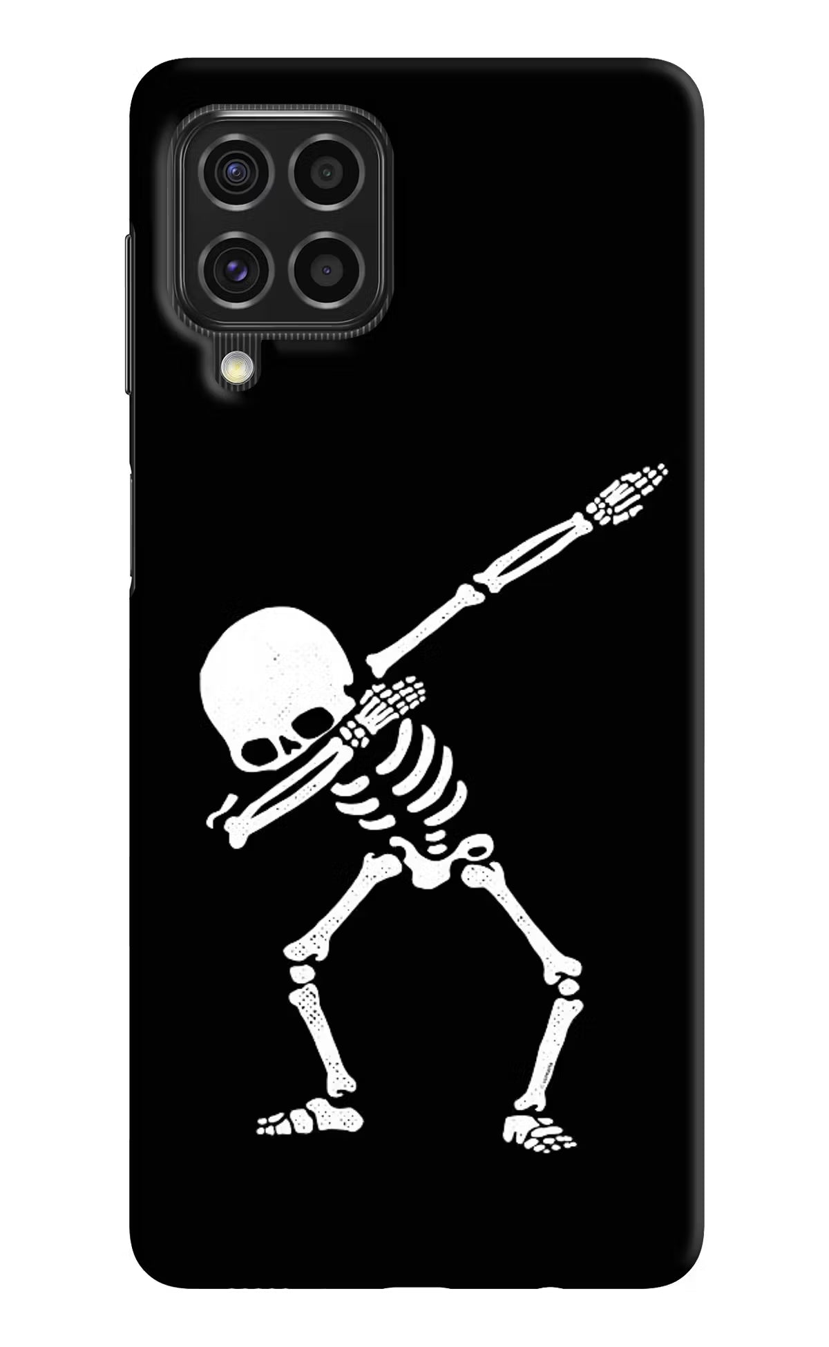 Dabbing Skeleton Art Samsung F62 Hard Case Back Cover by Casekaro