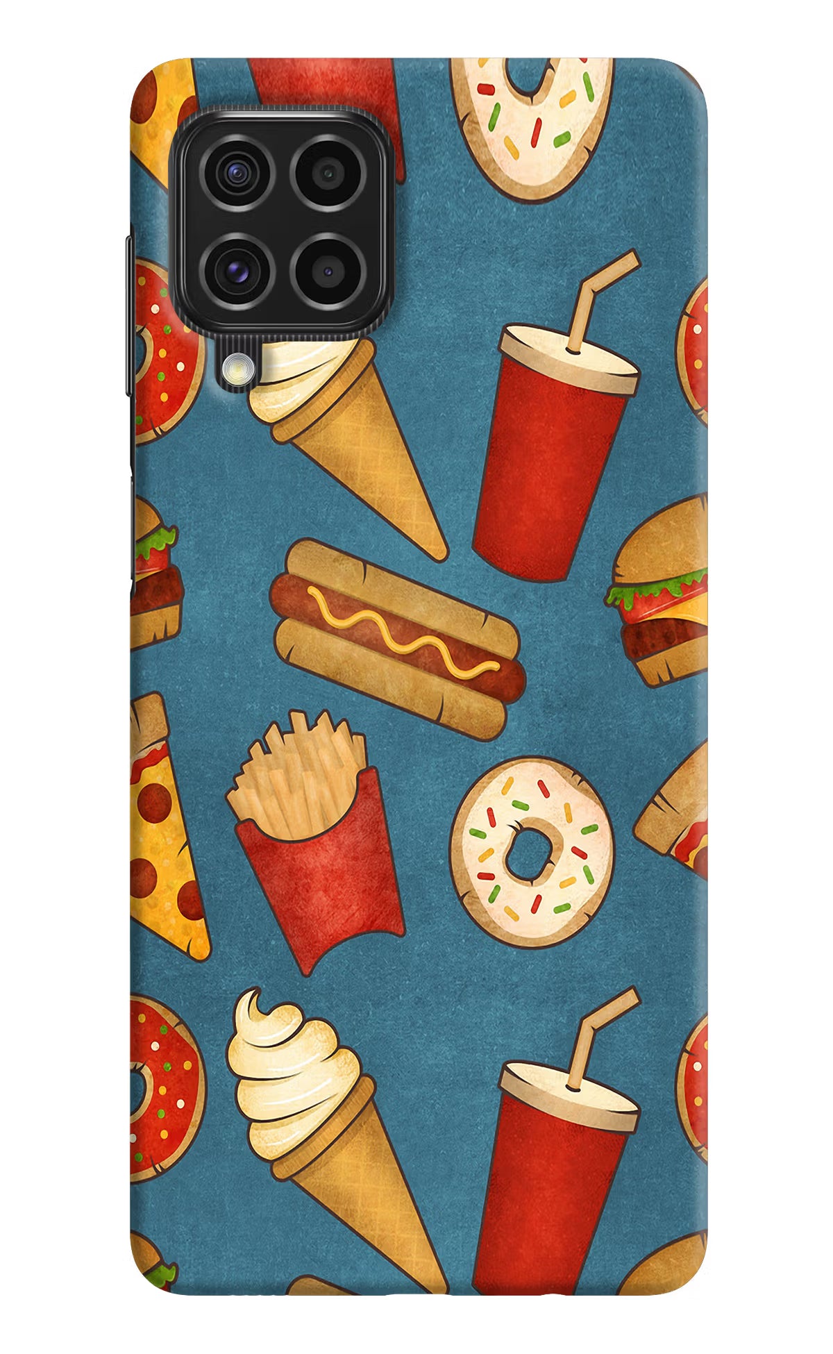 Foodie Samsung F62 Hard Case Back Cover by Casekaro