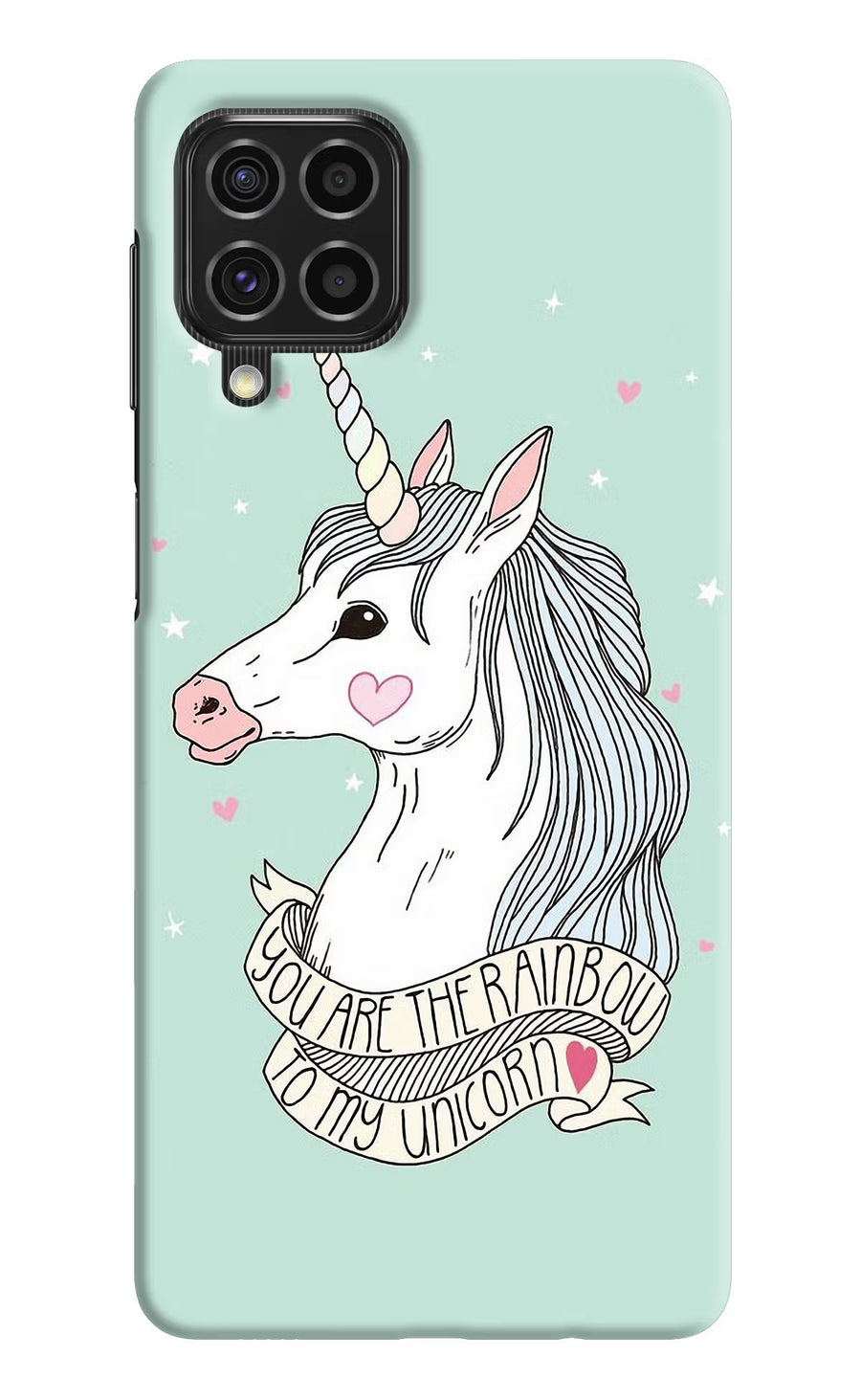 Unicorn Wallpaper Samsung F62 Back Cover, Hard case