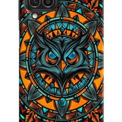 Angry Owl Art Samsung F62 Hard Case Back Cover by Casekaro